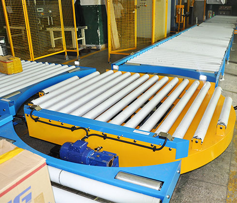 pallet rotary turntable conveyor line 